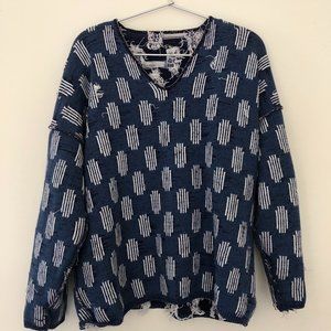 Blue and White sweater